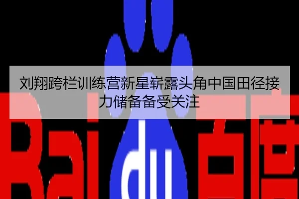 刘翔跨栏训练营新星崭露头角中国田径接力储备备受关注